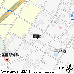 愛知県豊橋市植田町関取周辺の地図