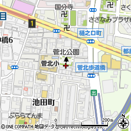 大阪府大阪市北区菅栄町4周辺の地図