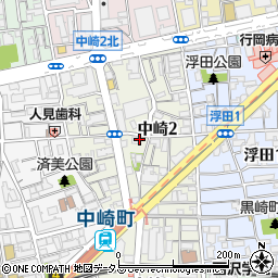 中崎ＡＭビル周辺の地図