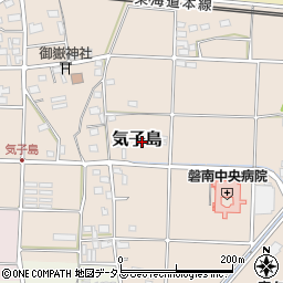 静岡県磐田市気子島周辺の地図