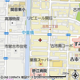 大阪市営古市南住宅周辺の地図