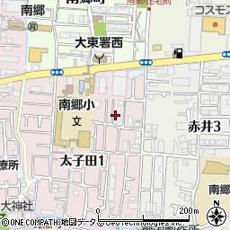 大阪府大東市太子田1丁目周辺の地図