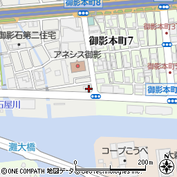 兵庫県神戸市東灘区御影石町1丁目1-43周辺の地図