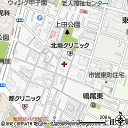 兵庫県西宮市上田中町9-18周辺の地図