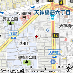 ファミリーマート浪花町店周辺の地図