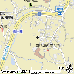 大阪府大東市龍間周辺の地図