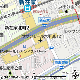 トレックストアザ神戸六甲周辺の地図