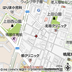 兵庫県西宮市上田中町11-15周辺の地図