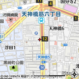 大阪府大阪市北区浪花町13-40周辺の地図