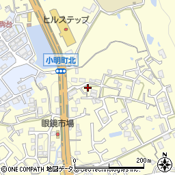 奈良県生駒市小明町398周辺の地図