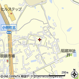 奈良県生駒市小明町407-12周辺の地図