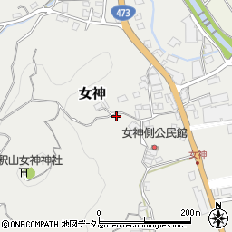 静岡県牧之原市女神周辺の地図