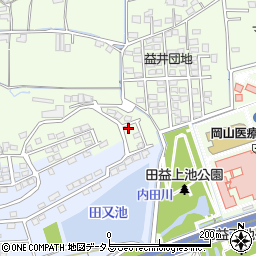 岡山県岡山市北区田益951-58周辺の地図