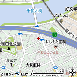 尼崎信用金庫西淀支店周辺の地図