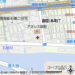 兵庫県神戸市東灘区御影石町1丁目1-4周辺の地図