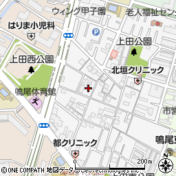兵庫県西宮市上田中町11-17周辺の地図