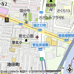 大阪府大阪市北区菅栄町2-18周辺の地図
