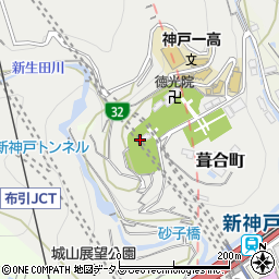 兵庫県神戸市中央区神戸港地方布引遊園地周辺の地図