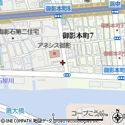 兵庫県神戸市東灘区御影石町1丁目1-1周辺の地図