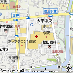 大阪釆なりうどん 住道店周辺の地図