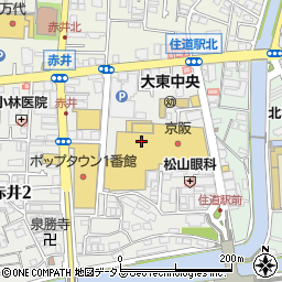 スマホスピタル　住道オペラパーク店周辺の地図