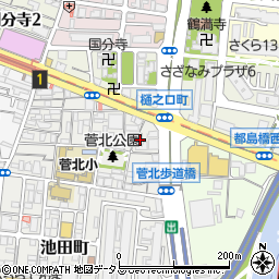大阪府大阪市北区菅栄町2-9周辺の地図
