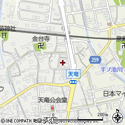 静岡県磐田市天龍166周辺の地図