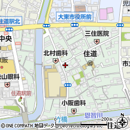 ファミリーマート大東三住町店周辺の地図