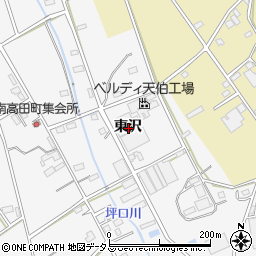 愛知県豊橋市天伯町東沢周辺の地図