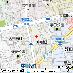 大阪韓国人会館　大ホール周辺の地図