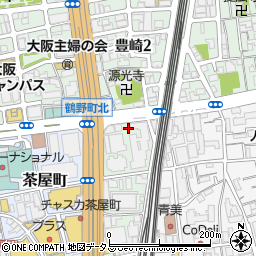 大阪府大阪市北区鶴野町4-23周辺の地図
