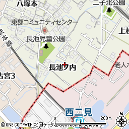 兵庫県加古郡播磨町二子長池ノ内周辺の地図