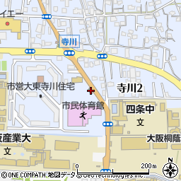 大東寺川郵便局周辺の地図