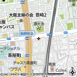 鶴野町パーキング周辺の地図