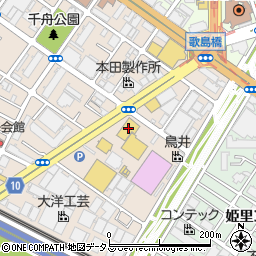 大阪日野自動車株式会社　管理室・バス部周辺の地図