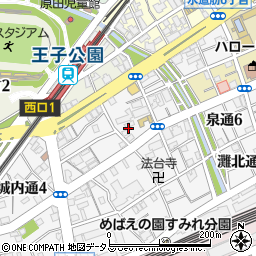 兵庫県神戸市灘区城内通1丁目周辺の地図