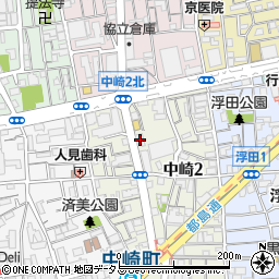 ヱスコート中崎周辺の地図