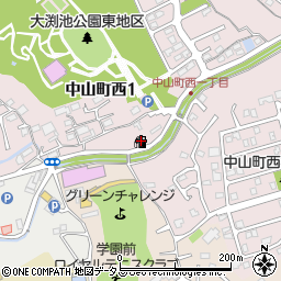 シェル石油大阪発売所学園前給油所周辺の地図
