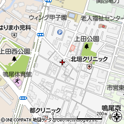 兵庫県西宮市上田中町5-16周辺の地図