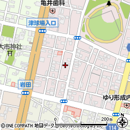 三重県津市本町周辺の地図