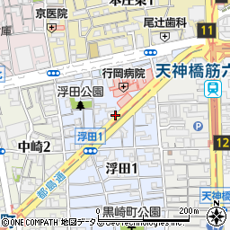 大阪府大阪市北区浮田周辺の地図
