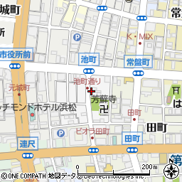 静岡県浜松市中央区池町周辺の地図