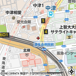 大阪Melia眼科まぶたのクリニック周辺の地図