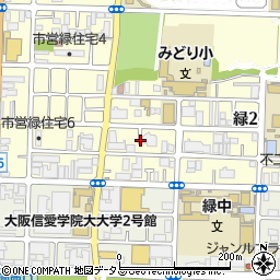大阪府大阪市鶴見区緑2丁目2周辺の地図