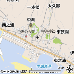 愛知県南知多町（知多郡）豊浜（中之浦）周辺の地図