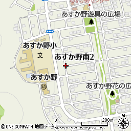 奈良県生駒市あすか野南周辺の地図