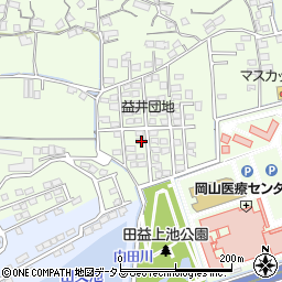 岡山県岡山市北区田益1251-3周辺の地図