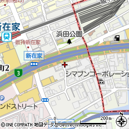 兵庫県神戸市灘区浜田町周辺の地図