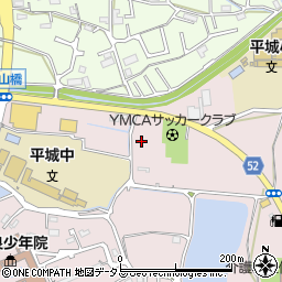 奈良精華線周辺の地図