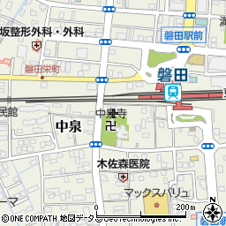 静岡県磐田市中泉2164周辺の地図